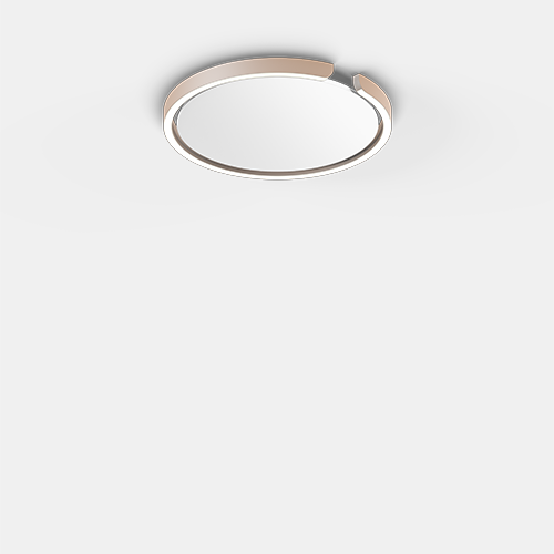 Occhio Mito soffitto 20 Deckenleuchte – flat narrow, Bronze, Abdeckung Weiß matt