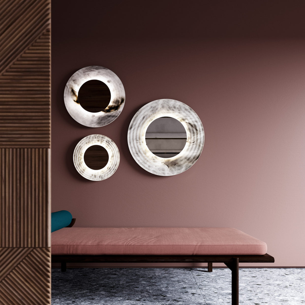United Alabaster Mirror Wandleuchte – Ansicht 2