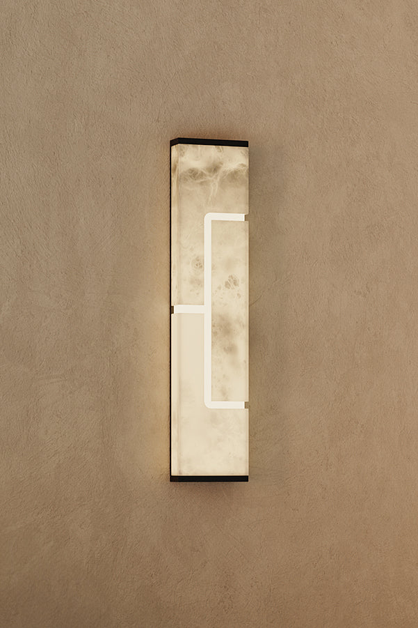 United Alabaster AD Geo Wandleuchte – 150 x 90 x 700mm, Bronze dunkel