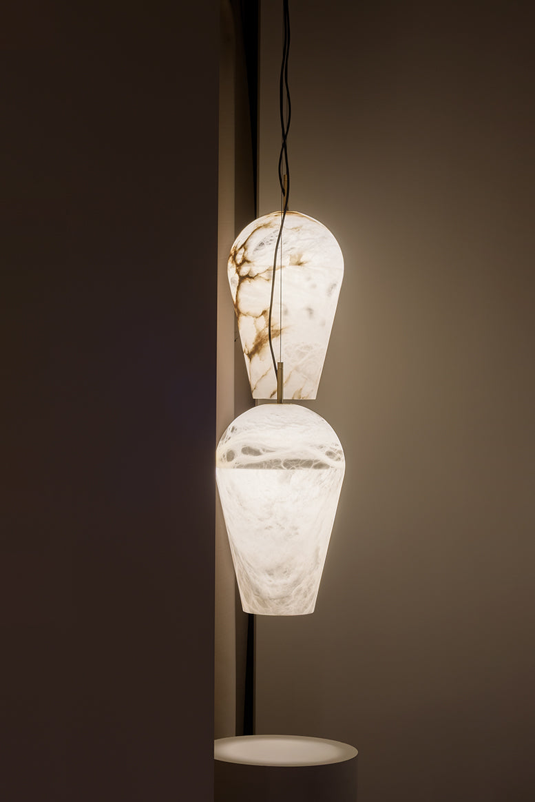 United Alabaster Balloon Pendelleuchte – ø 300 x 480mm, Bronze dunkel
