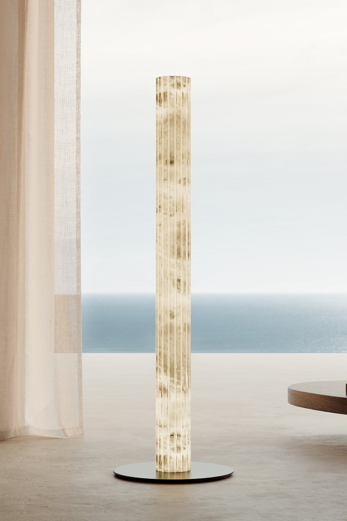 United Alabaster Roller Stehleuchte – ø 350 x 1150 x (ø 100)mm, Bronze dunkel