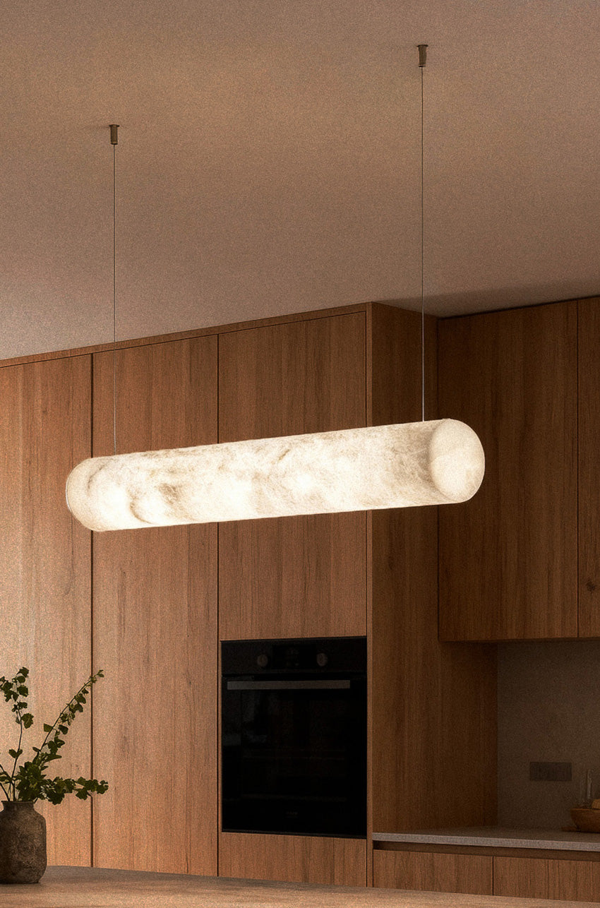 United Alabaster Tube Pendelleuchte – 1000 x ø 80mm, Bronze dunkel