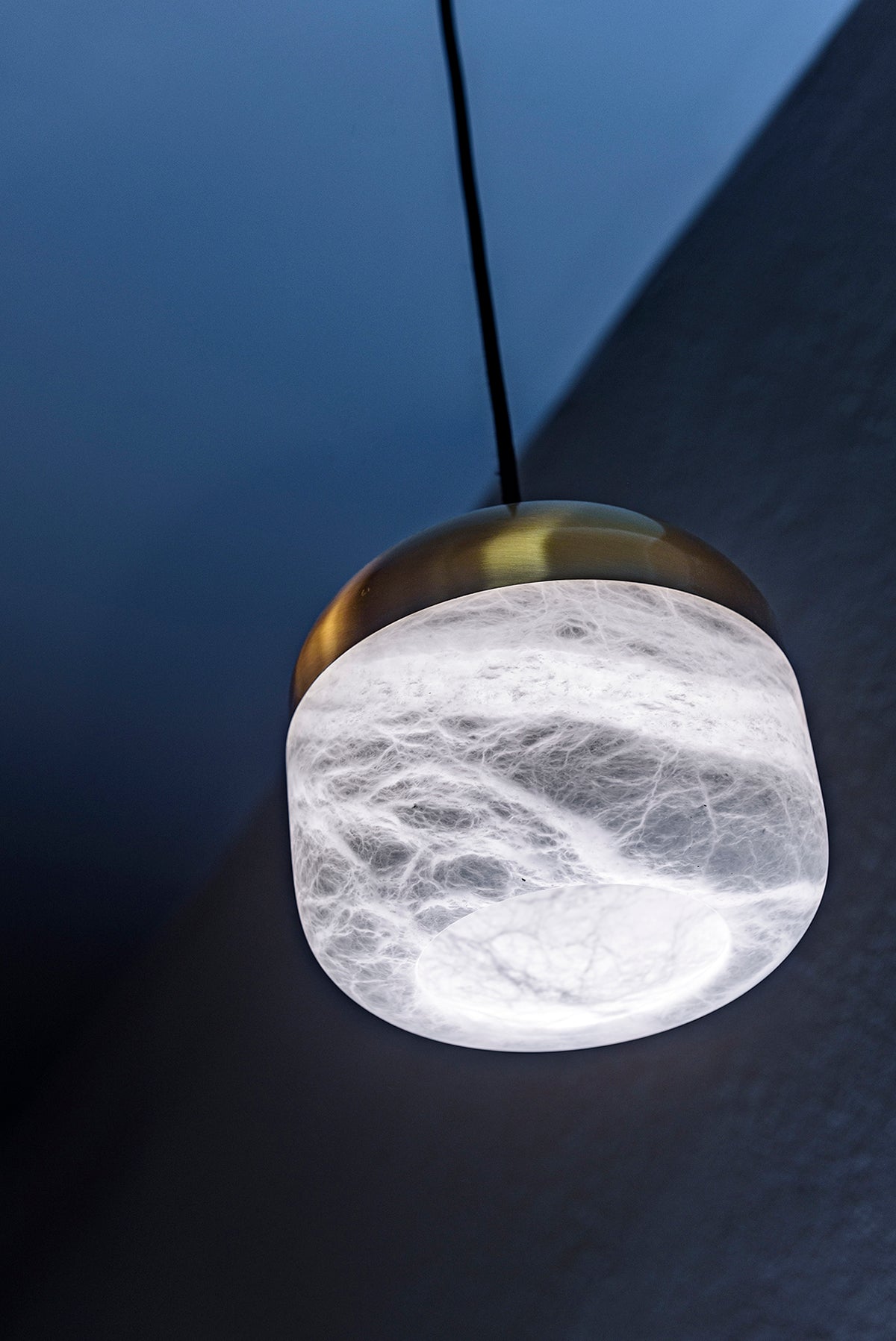 United Alabaster Single Copper Pendelleuchte – Ansicht 4