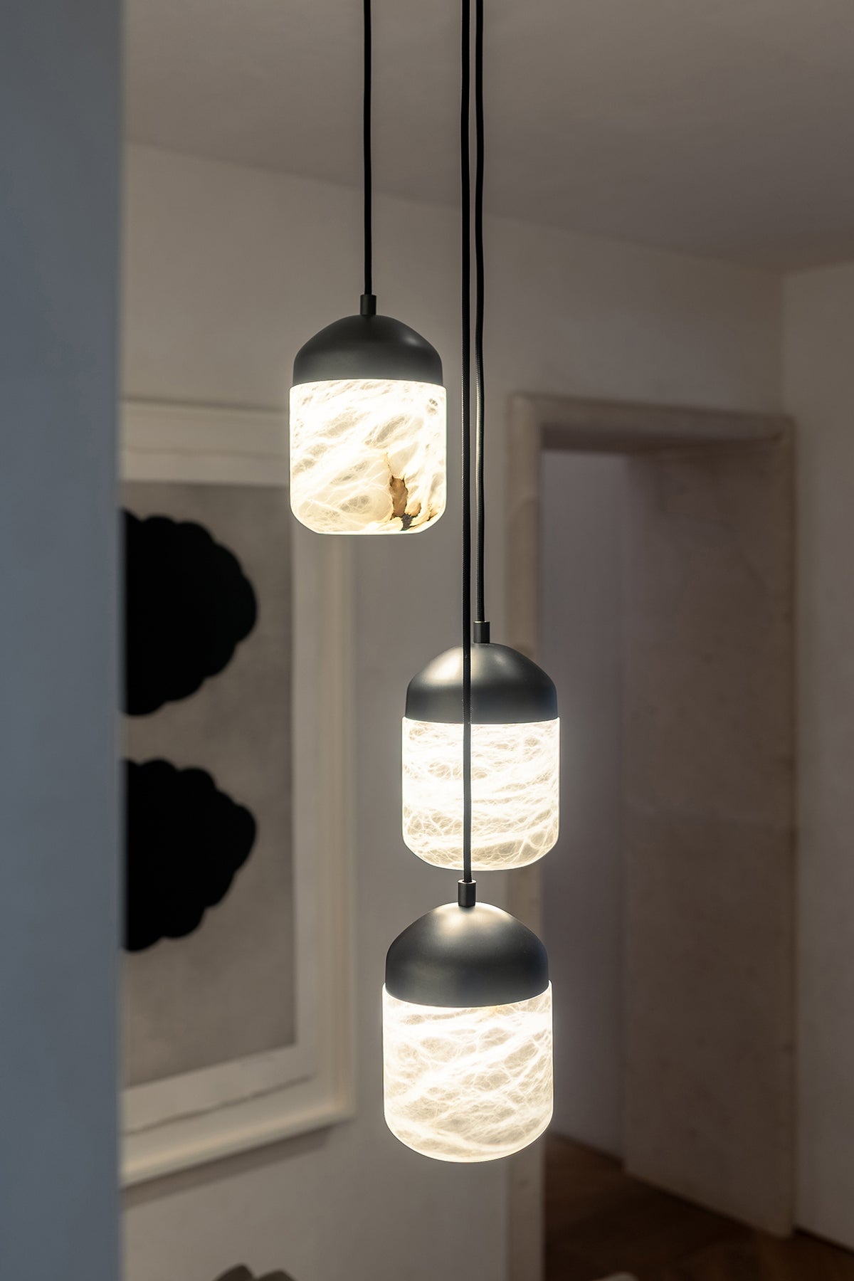 United Alabaster Glans Pendelleuchte – Ansicht 1