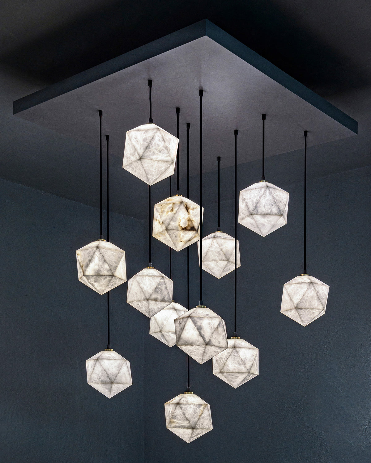 United Alabaster Meteorite Pendelleuchte – Ansicht 5