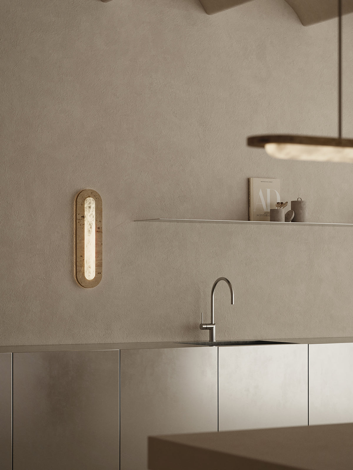 United Alabaster Capsa Wandleuchte – Ansicht 1