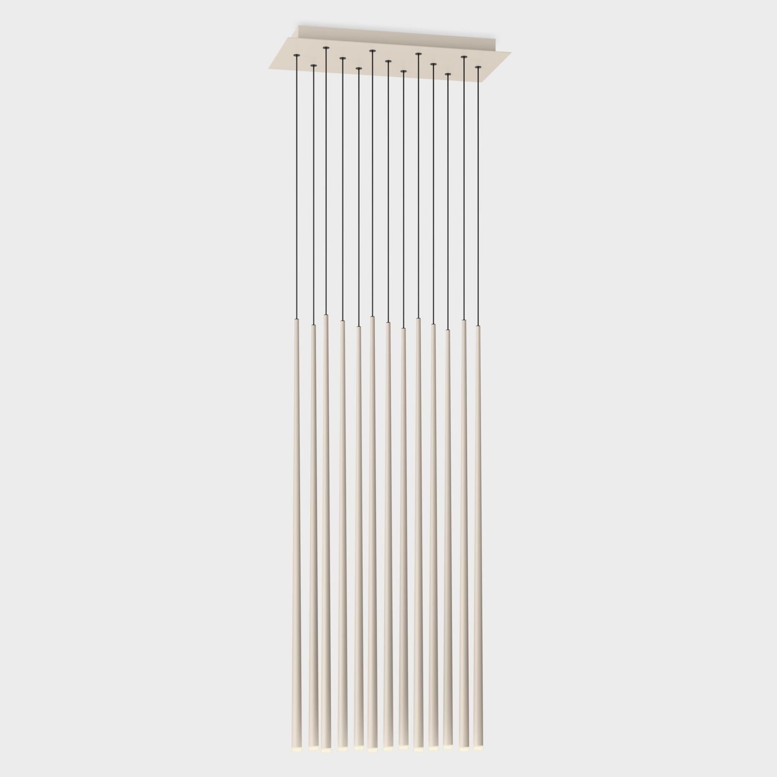 Slim 0937 Pendelleuchte – Maßzeichnung Oberfläche Beige