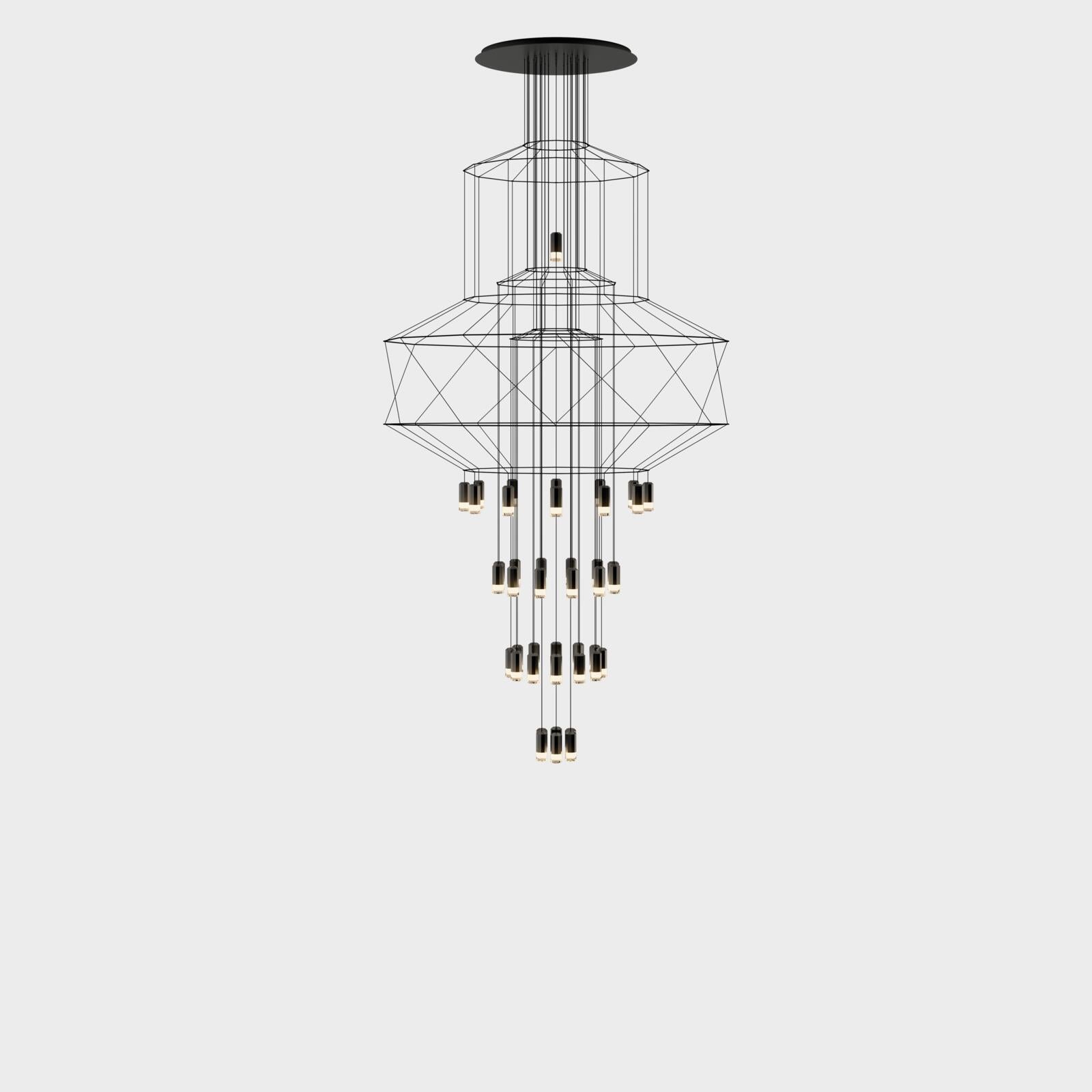 Wireflow Chandelier 0374 Pendelleuchte – silueta · Oberfläche 04