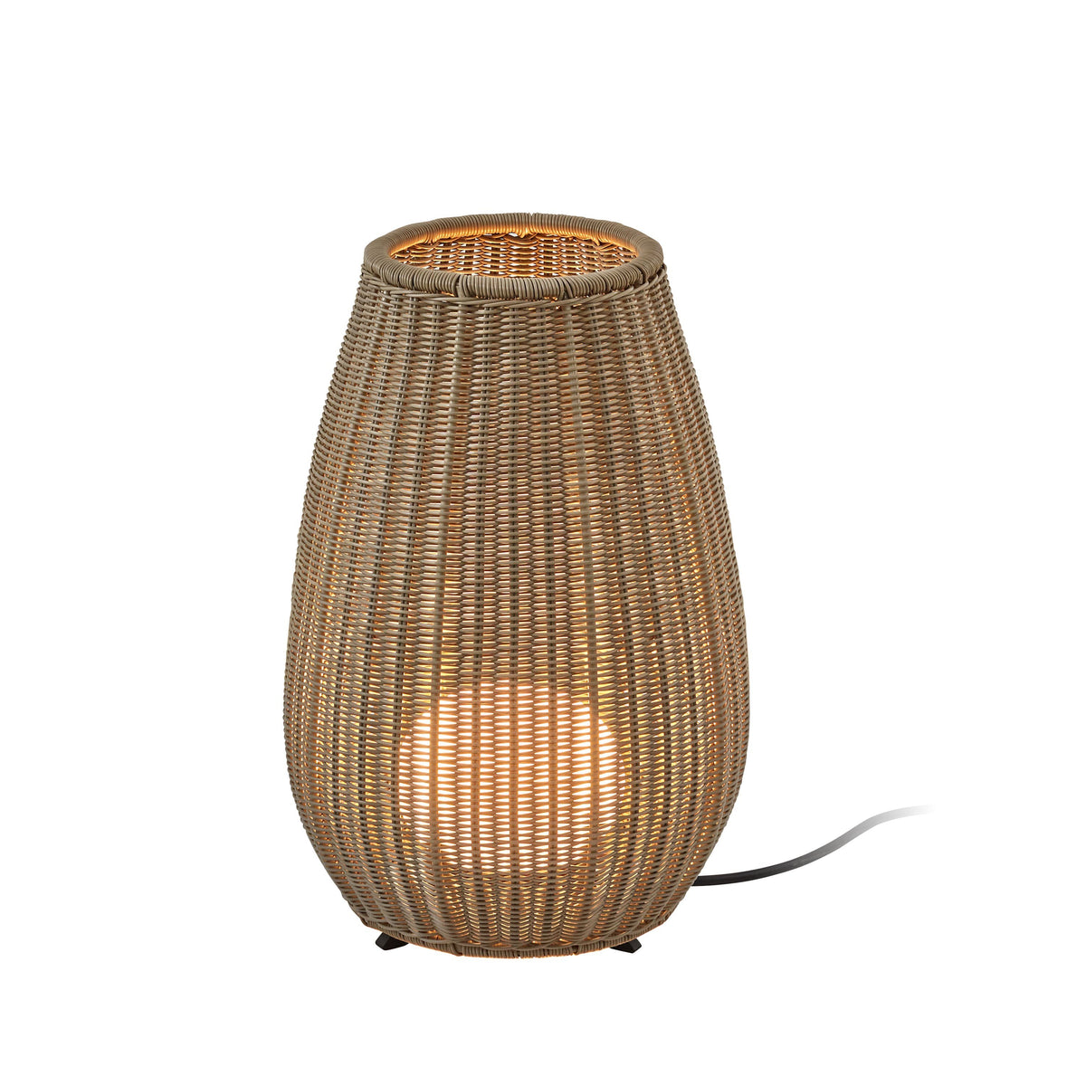 Bover Amphora Außen-Stehleuchte – Braun, Schirm Hellbeige