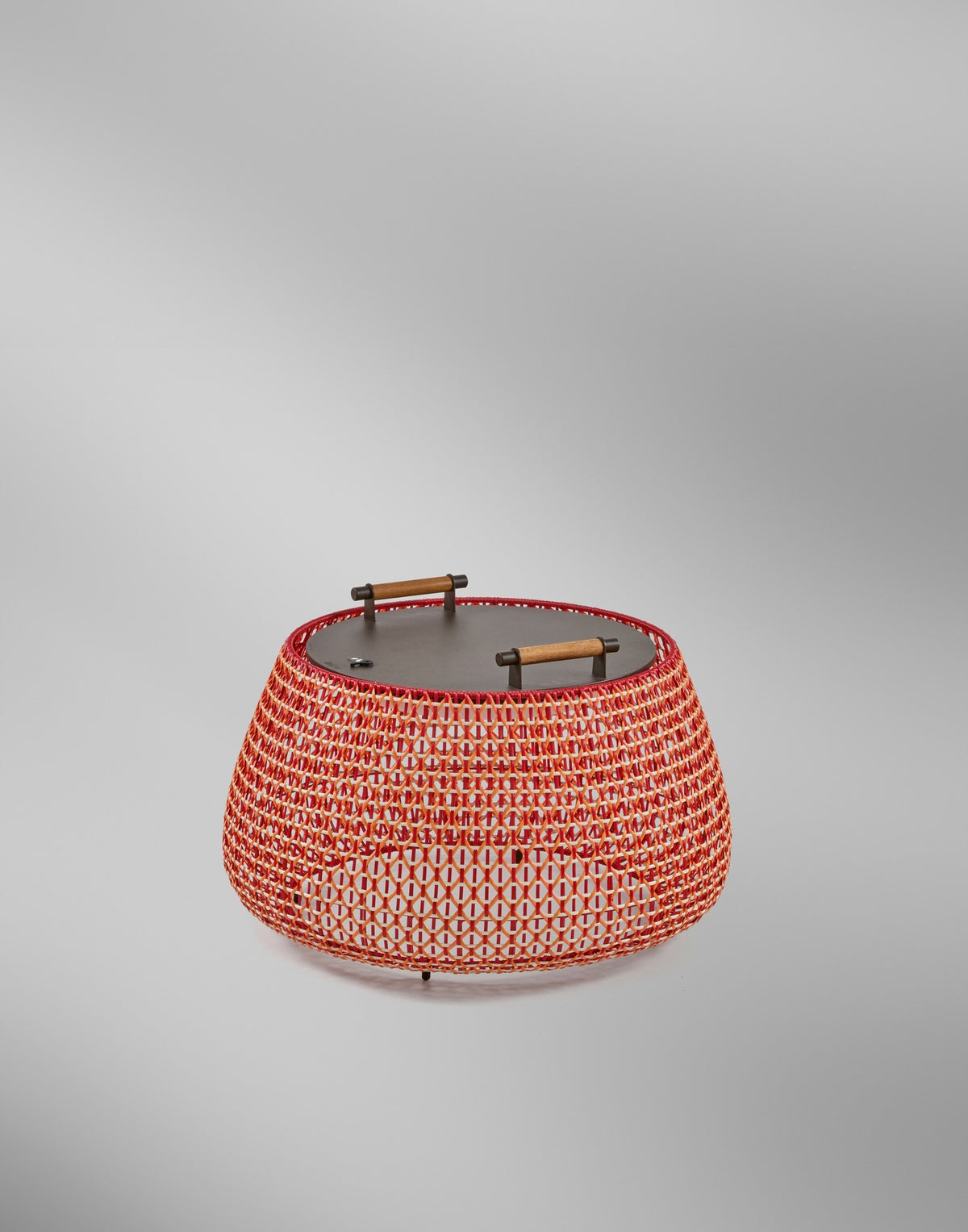 Bover Nans Bag/38/R Außen-Stehleuchte – Schirm Rot (mit Orange und Beige)