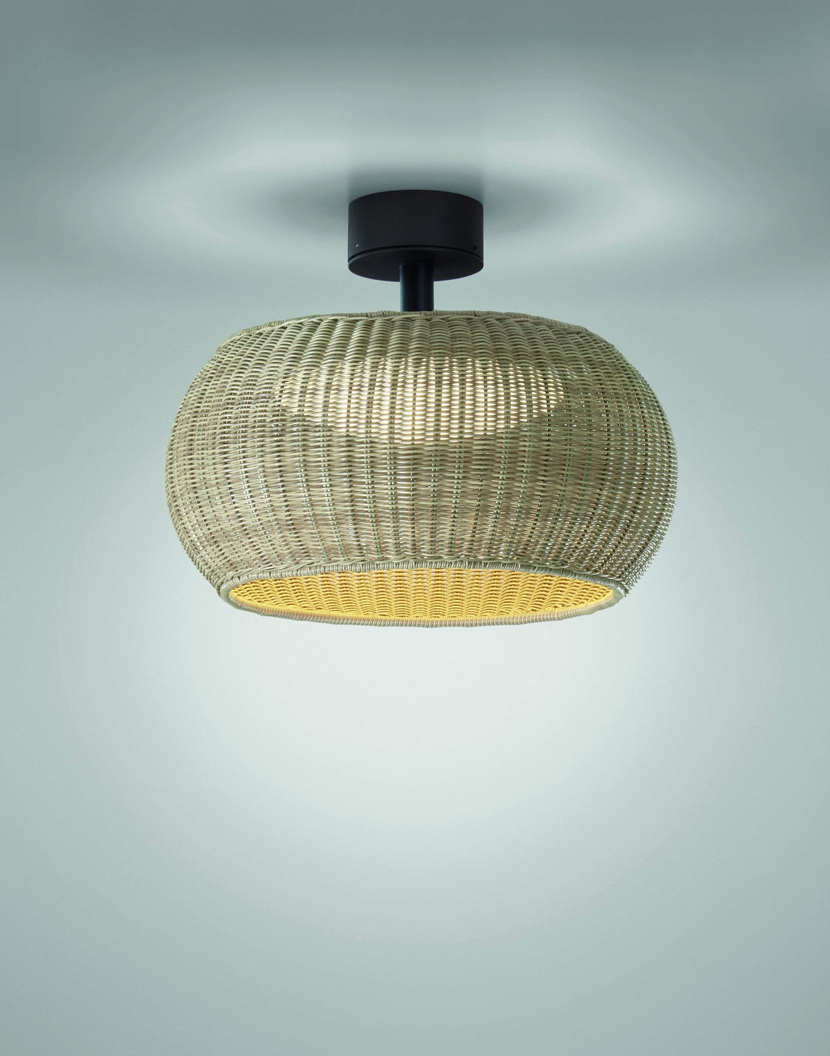 Bover Perris PF/47 Außen-Deckenleuchte – Braun, Beige Kunstfaser