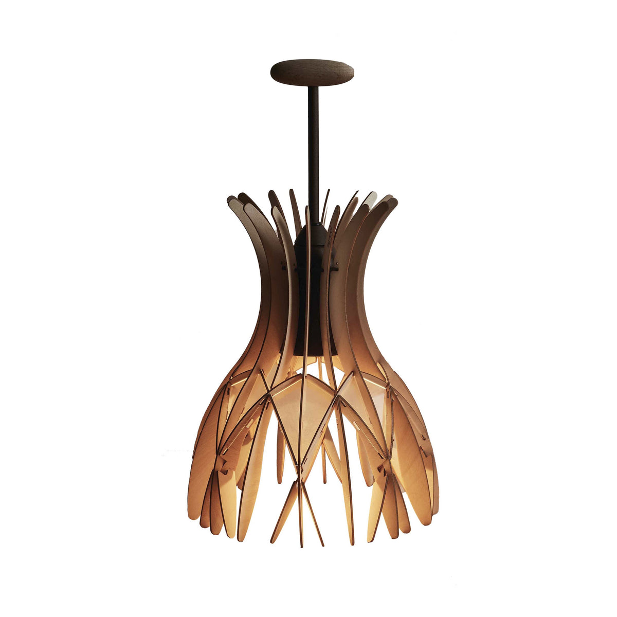 Bover Domita M/36 Tischleuchte – Braun, Natur Holz