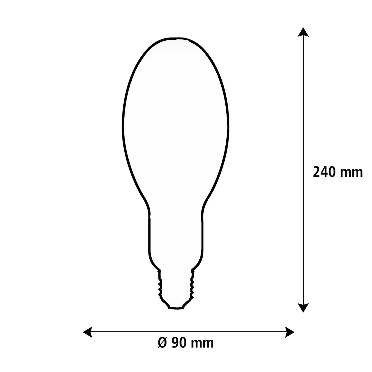 SEGULA LED Ellipse High Brightness klar – E27, 14 W, 2.700 K, dimmbar – Produktansicht 2