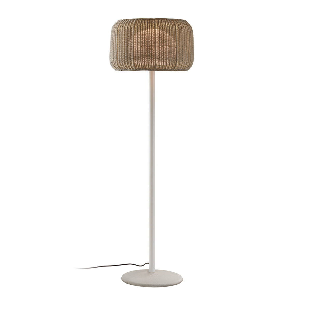 Bover Fora P Außen-Stehleuchte – Naturweiß, Beige, Schirm Beton Base Hellbeige, LED