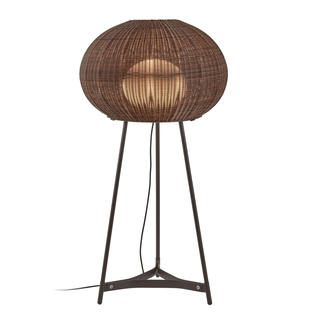 Bover Garota P/02 Außen-Stehleuchte – Graphitbraun, Schirm Braun, LED