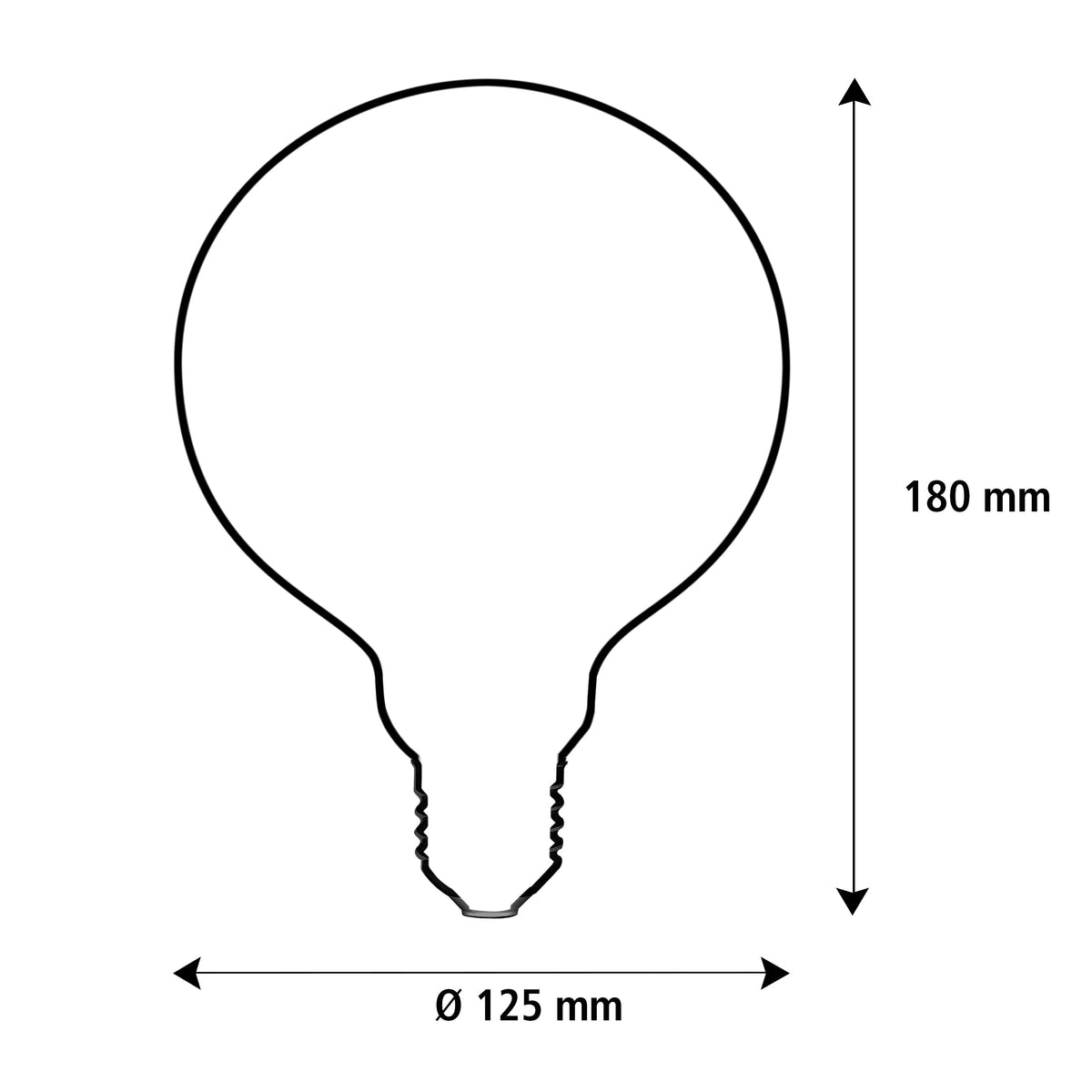 SEGULA LED Globe 125 Fire Flame down – E27, 1 W, 1.800 K