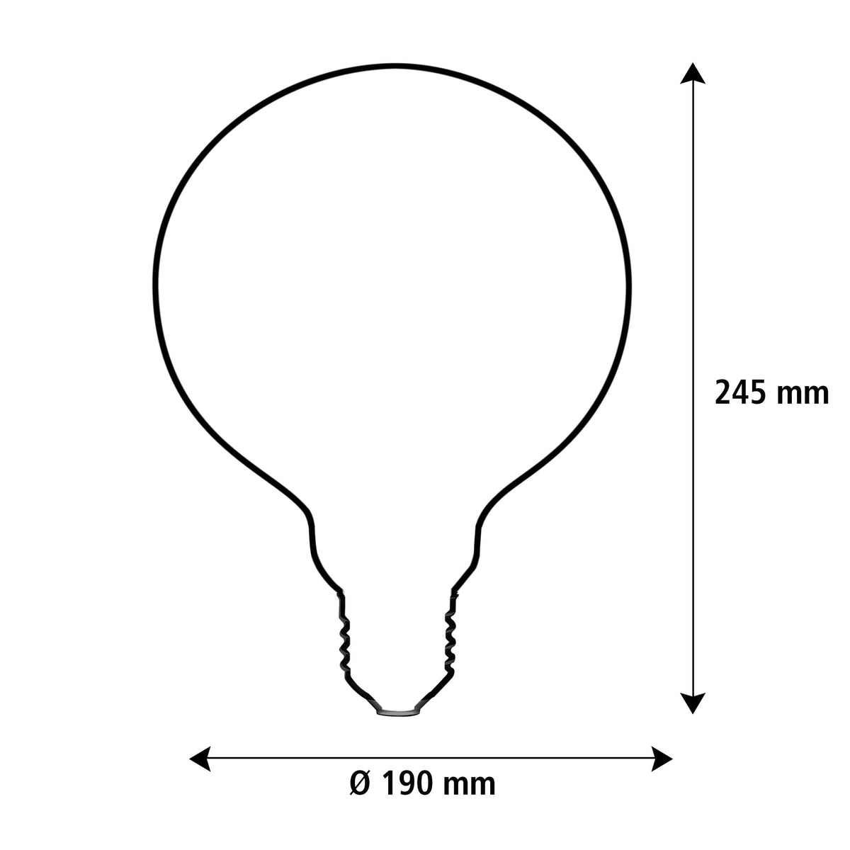 SEGULA LED Illusion Globe 188 2tones schwarz klar – E27, 5,8 W, 1.900 K, dimmbar – Produktansicht 2