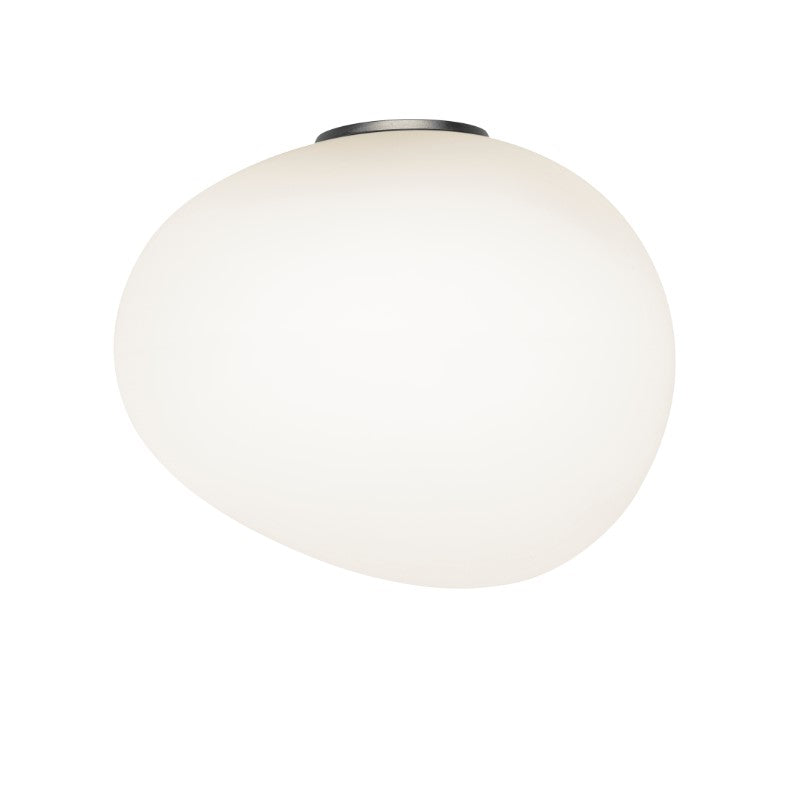 Foscarini Gregg Semi 1 Wandleuchte – Grande, Graphit/Weiß