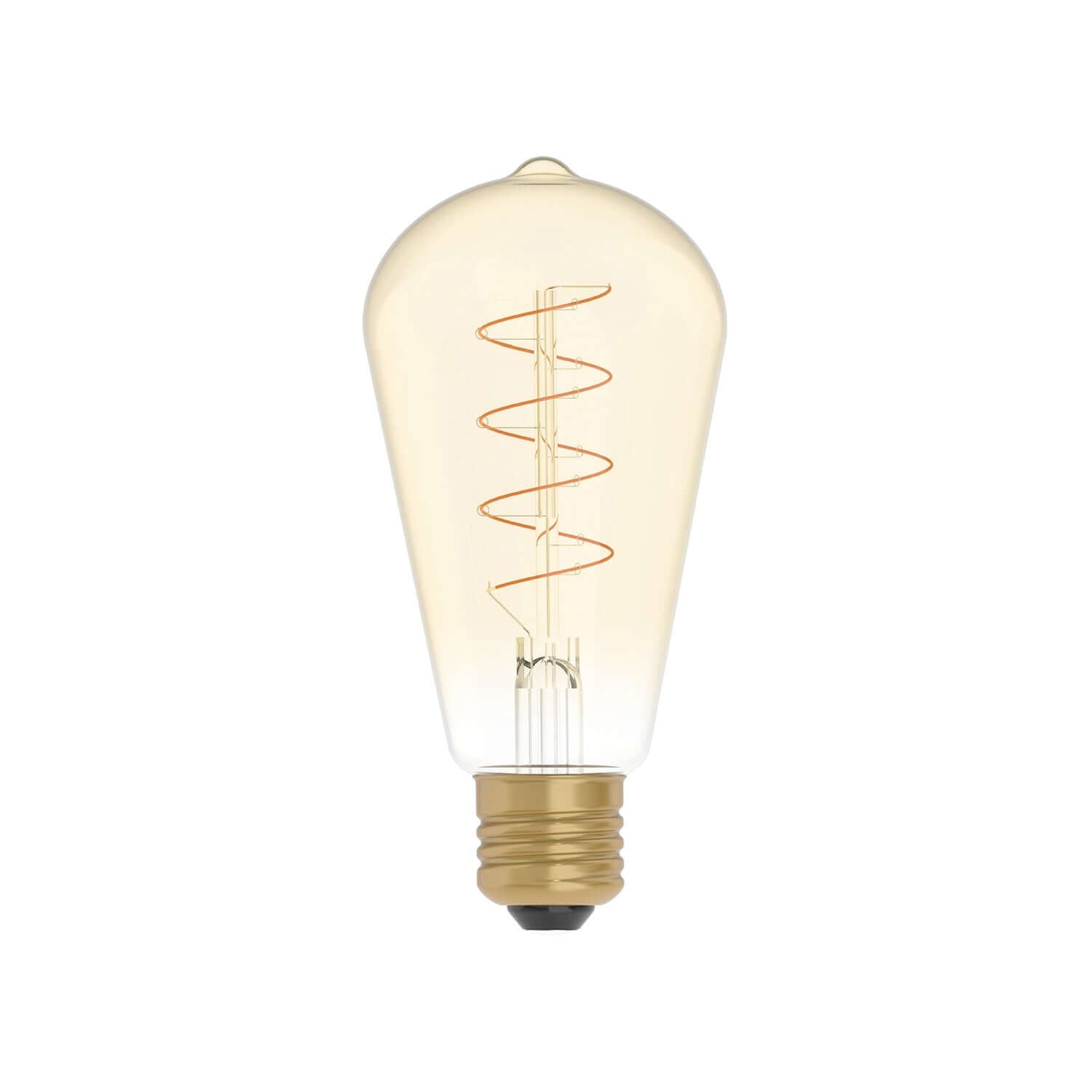 LED-Lampe Gold Carbon Line Spiralfaden Edison ST64 4W 250Lm E27 1800K Dimmbarkeit – C04 – Hauptbild