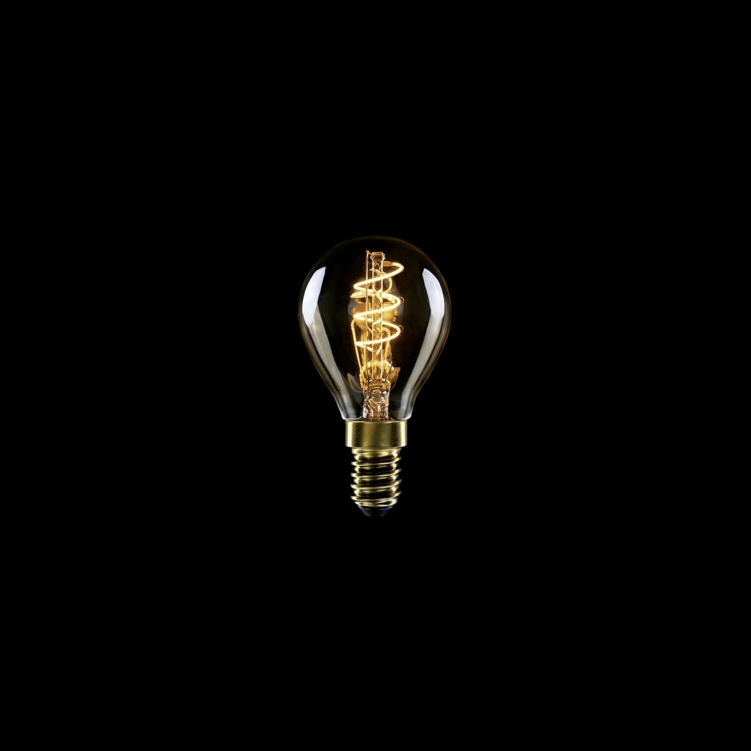 LED-Glühbirne Gold Carbon Line Spiral-Filament Mini Globe G45 2,2W 136Lm E14 1800K dimmbar - C02 – Produktansicht 1