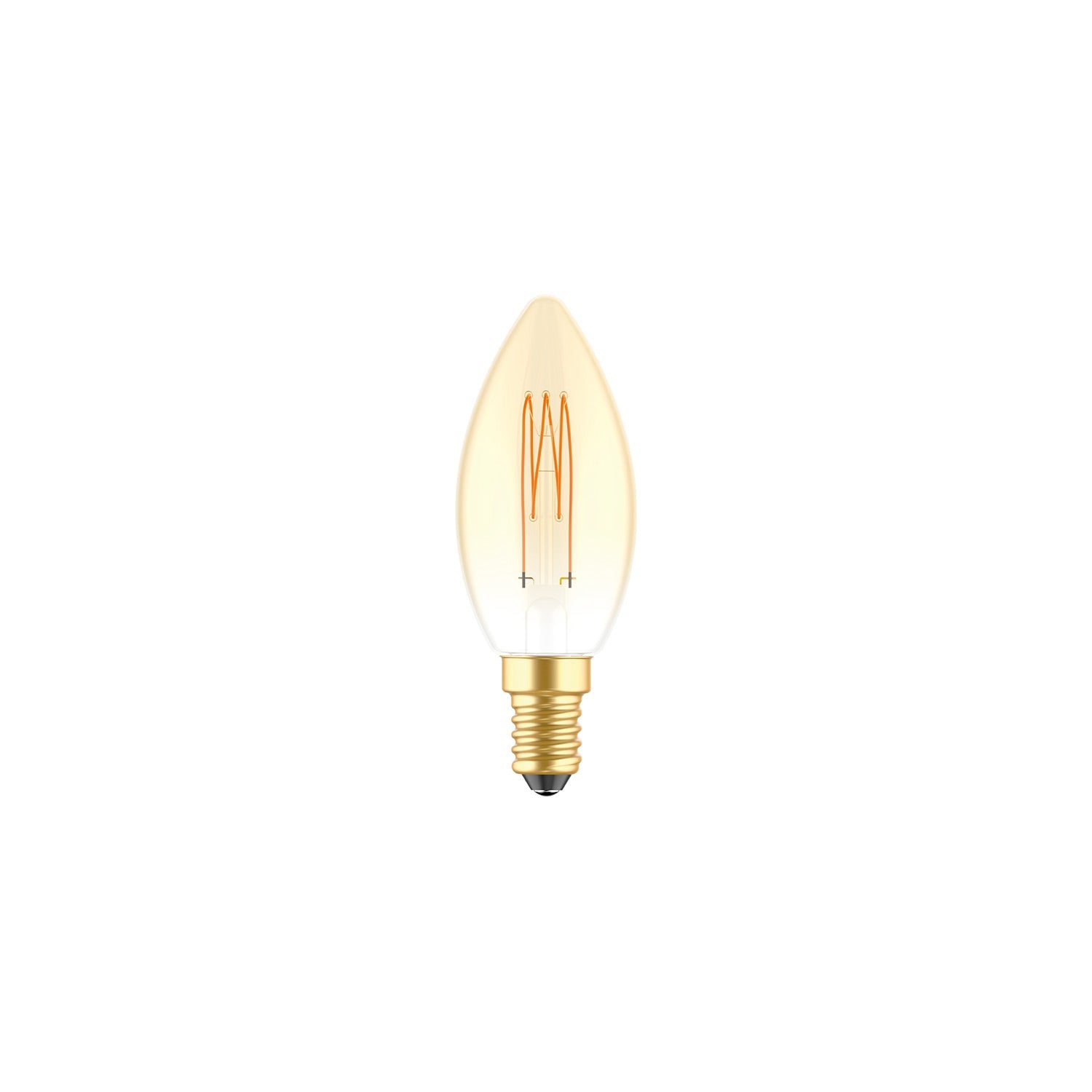 LED-Glühbirne Gold Carbon Line mit vertikalem Faden, Kerze C35 3,5 W 300 Lm E14 2700K dimmbar - C51 – Hauptbild