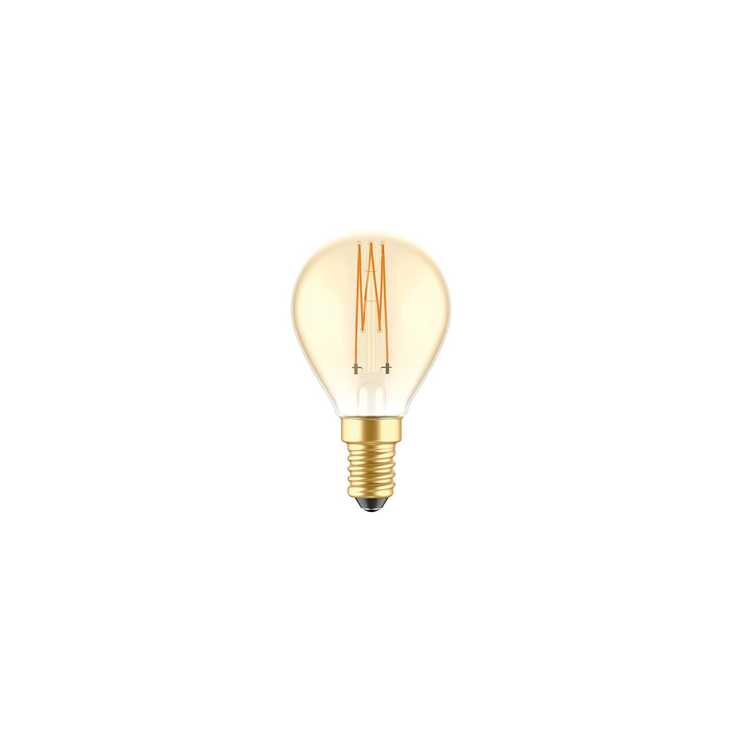 LED-Glühbirne Gold Carbon Line mit vertikalem Glühfaden, Mini-Globus G45 3,4W 300Lm E14 2700K Dimmbaar – C52 – Hauptbild