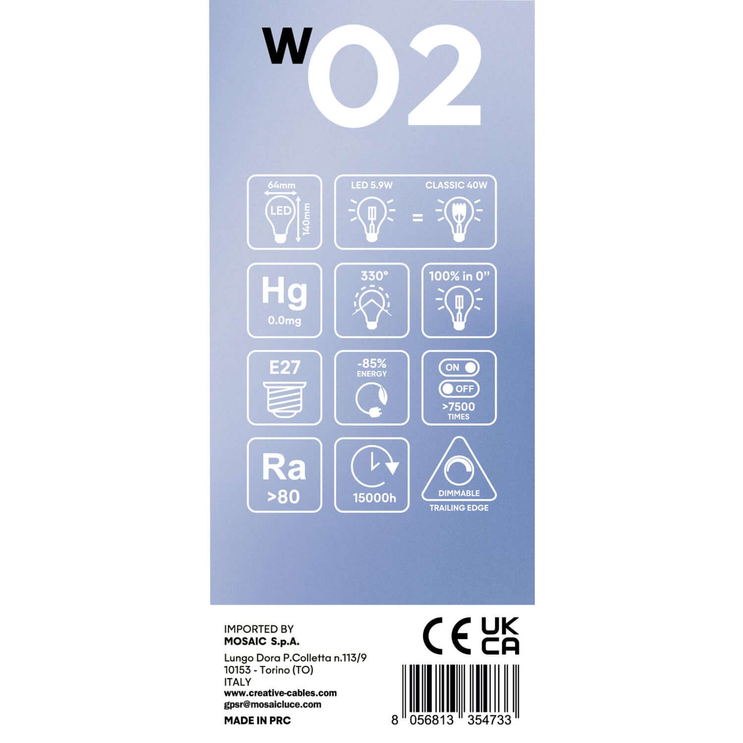 LED-Filamentlampe Weiß Edison ST64 5,9W 500Lm E27 2700K Dimmbarkeit – W02 – Produktansicht 4