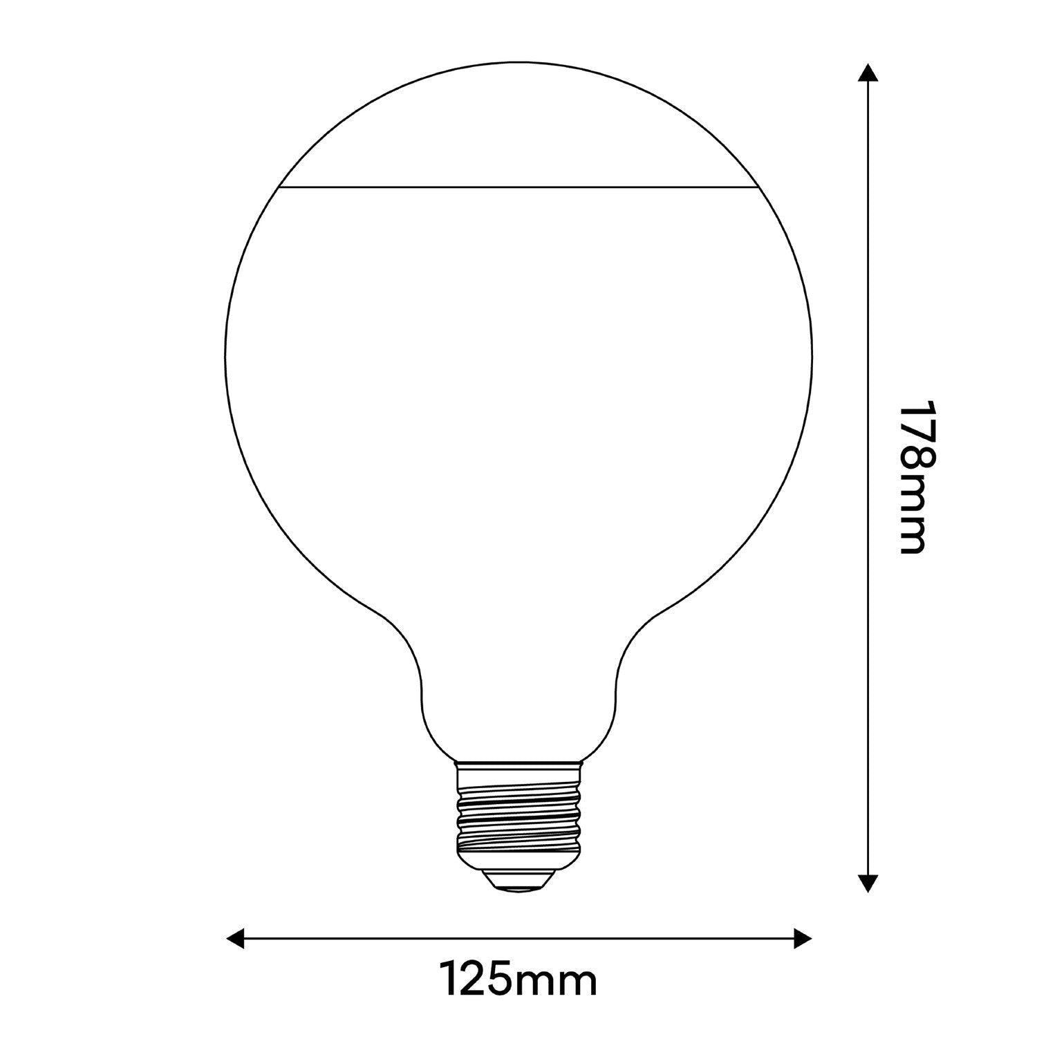 Glühbirne LED Lucia G125 4,8W 806Lm E27 2700K dimmbar - Grau – Produktansicht 2
