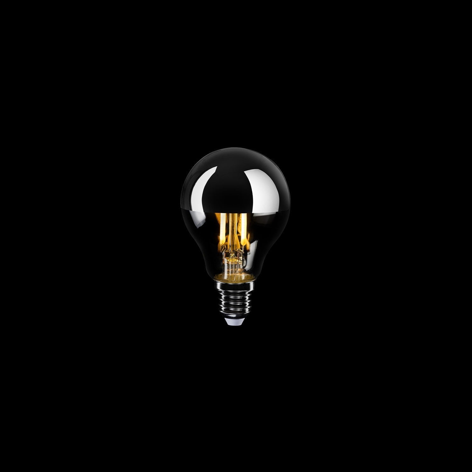 Glühbirne LED Halbkugel Silber Mini-Globe G45 4,8W 380Lm E14 2700K Dimmbar - A01 – Produktansicht 1