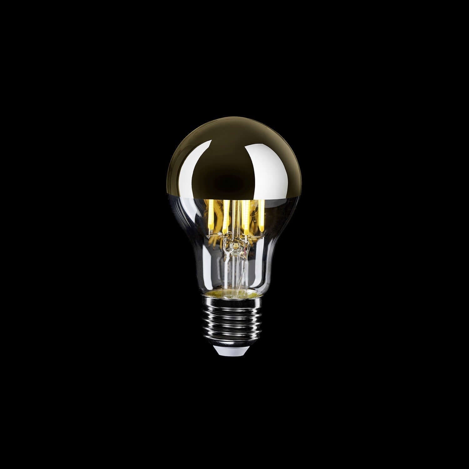 LED-Glühbirne Halb-Kugel Gold Tropfen A60 7W 650Lm E27 2700K dimmbar - A12 – Produktansicht 1