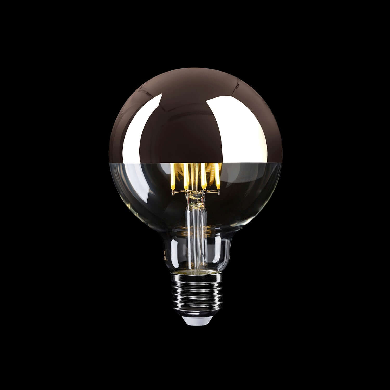 LED-Lampe Halbkugel Kupfer Globe G95 7W 650Lm E27 2700K Dimmbare - A24 – Produktansicht 1