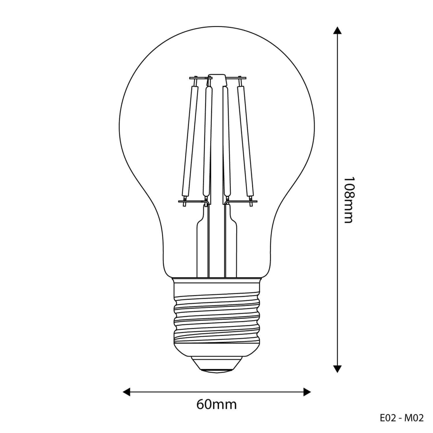 LED-Leuchtmittel Milky Goccia A60 4W 470Lm E27 2700K – M02 – Produktansicht 2