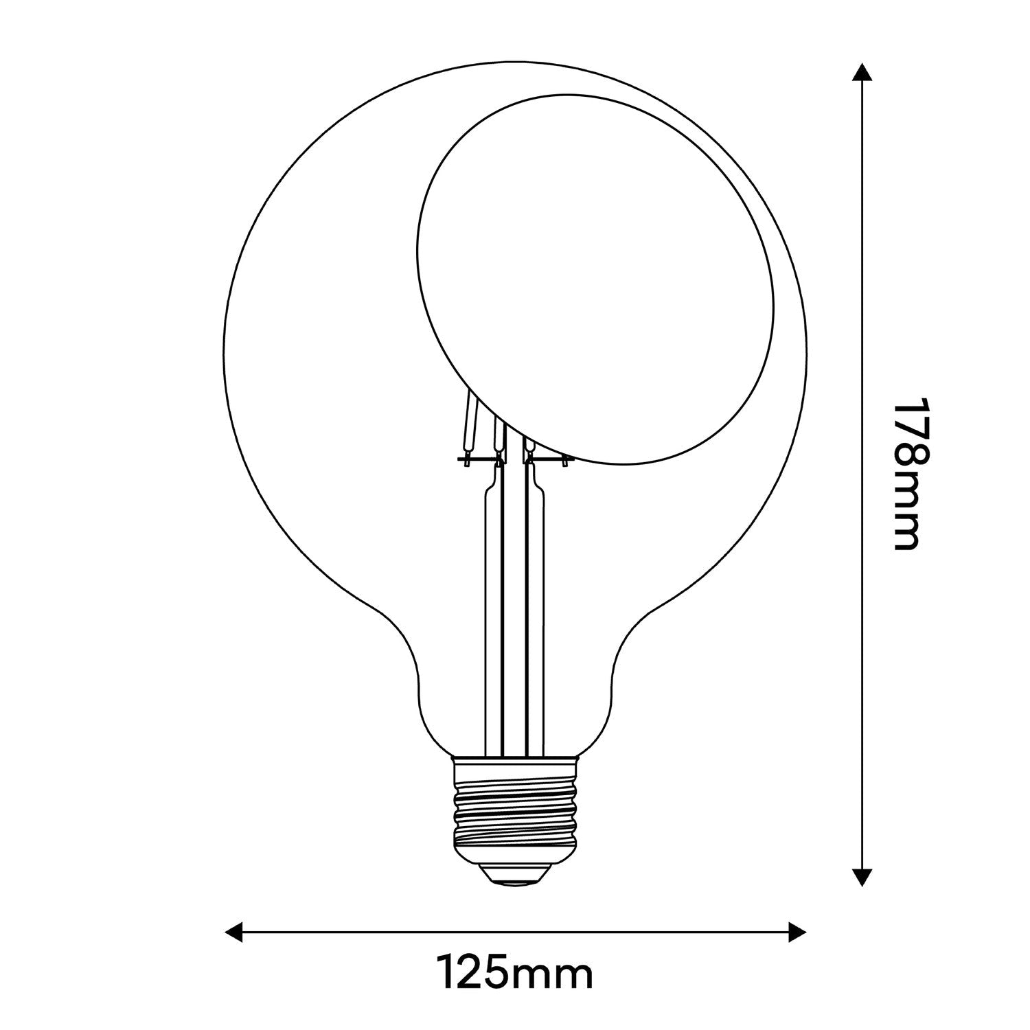 Glühbirne LED Sofia G125 4,8W 806Lm E27 2700K dimmbar - Rot – Produktansicht 2