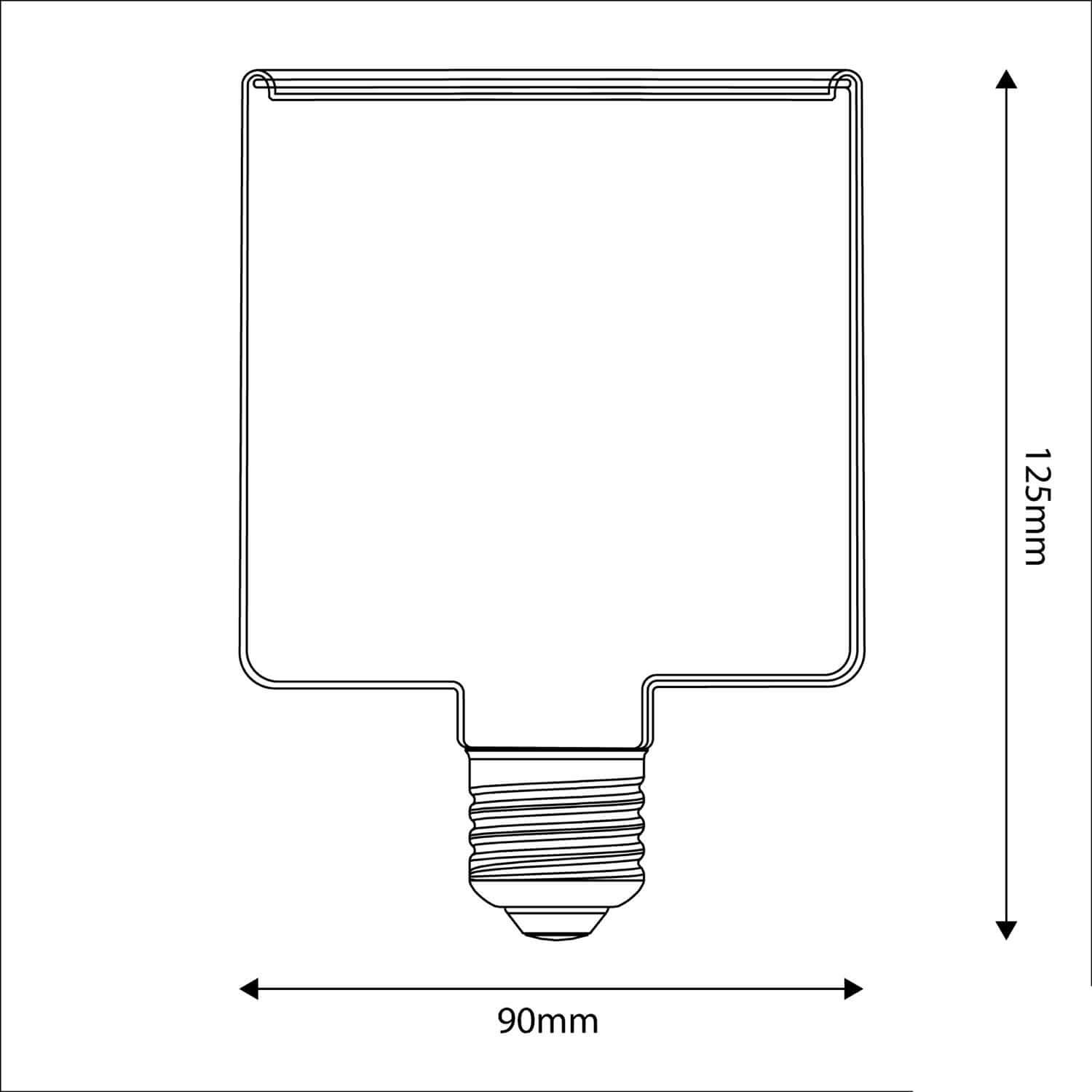 LED-Lampe Transparent Ghost Line CRI 90 Würfel 4,5W 300Lm E27 2200K Dimmbar – G04 – Produktansicht 3