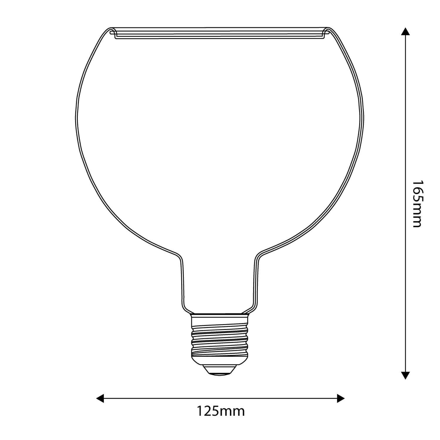 LED-Leuchtmittel Ghost Line Transparent, CRI 90, G125, 4,5W, 300 Lm, E27, 2200K, dimmbar – G05 – Produktansicht 3