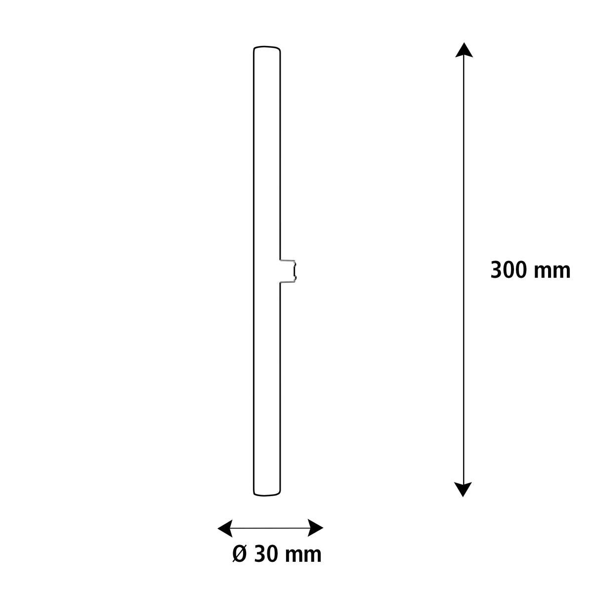 SEGULA LED Linienlampe 300 mm klar – S14d, 6,2 W, 2.700 K, dimmbar – Produktansicht 6