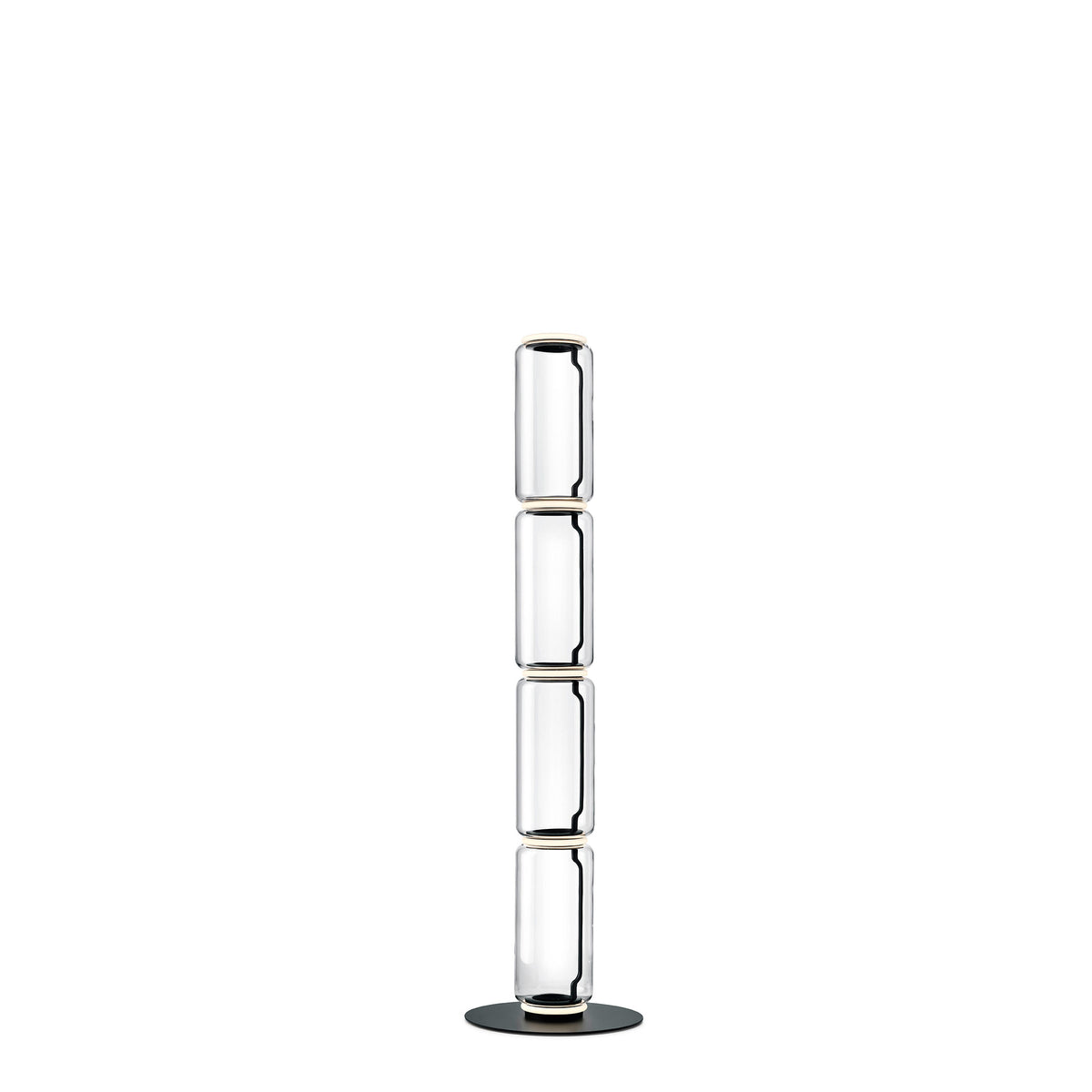 Flos Noctambule Floor 4 High Cylinder Big Base Stehleuchte – Black