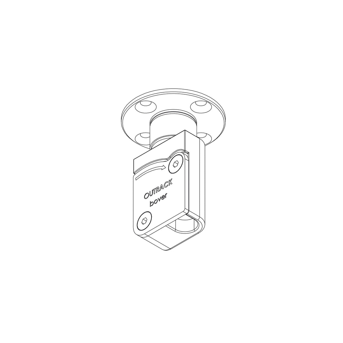 Bover Outrack Befestigung – Outrack für Befestigung elektrisch Kabel Profil (AC130401)