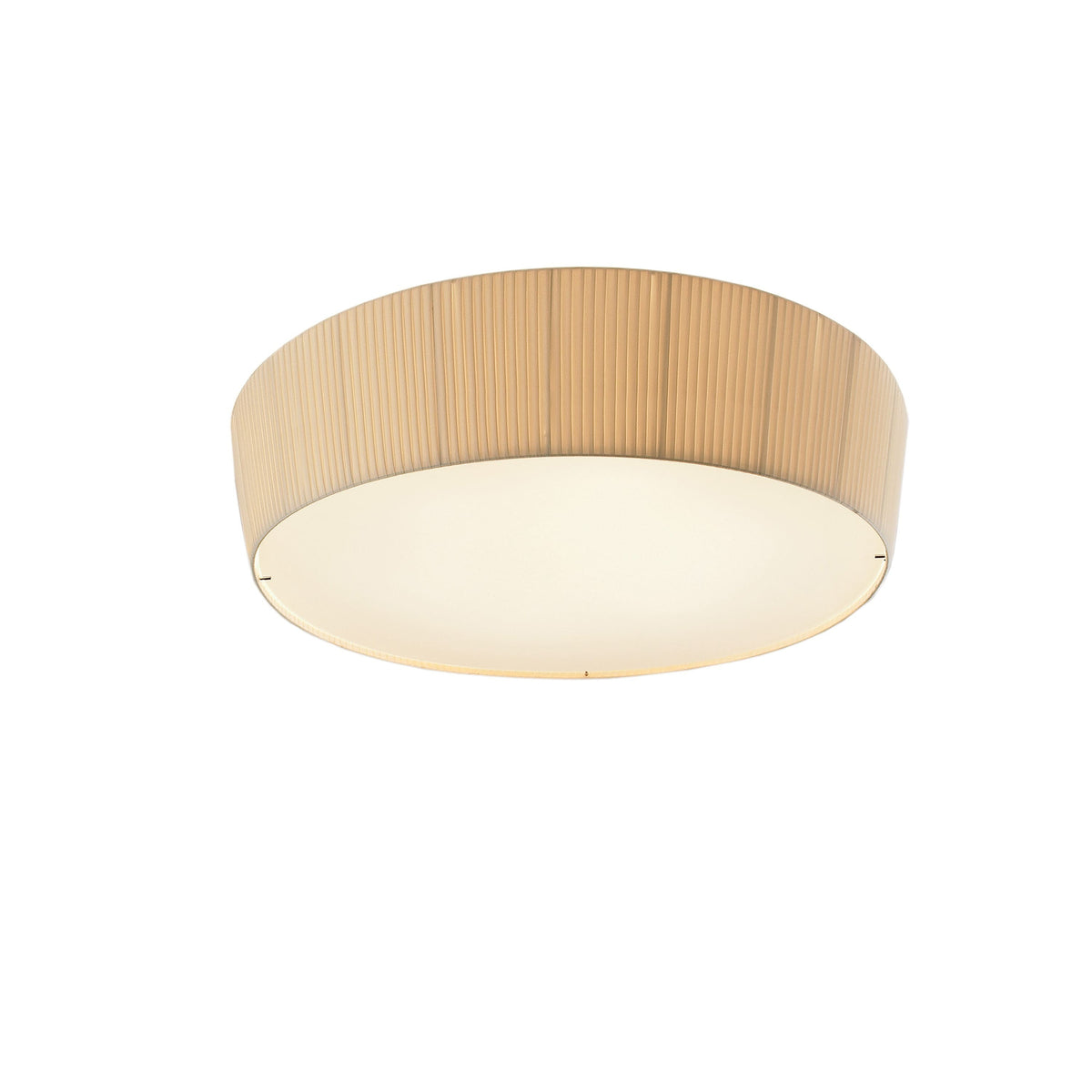 Bover Plafonet 60 Deckenleuchte – Chrom, Schirm Band transluzent Creme, dimmbar (Triac)