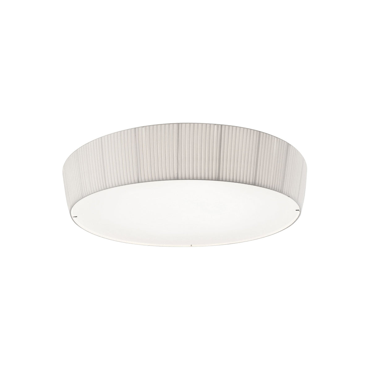 Bover Plafonet 95 Deckenleuchte – Chrom, Schirm Band transluzent Weiß, dimmbar (Triac)