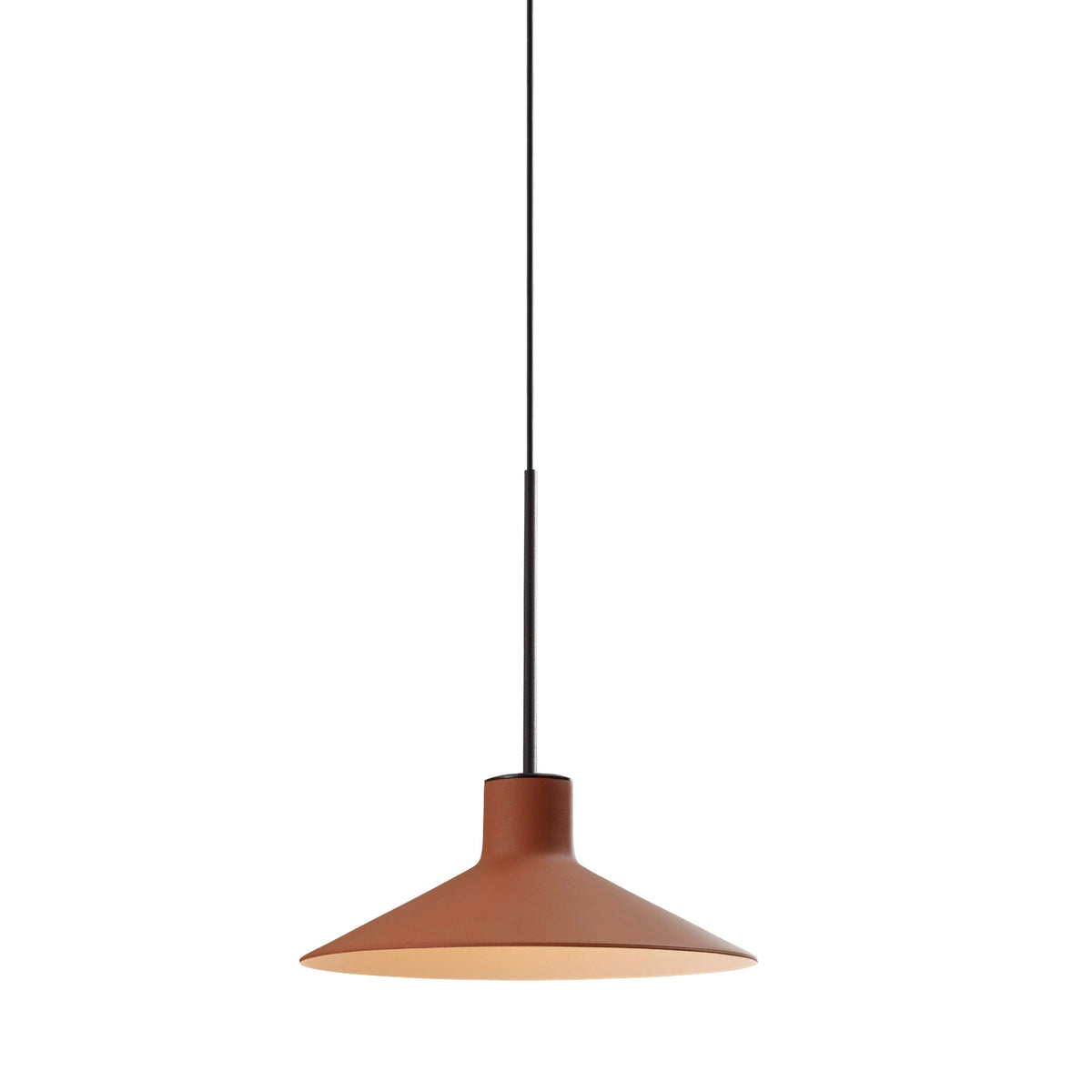 Bover Platet S/20 Pendelleuchte – Ebenholzschwarz-Terrakotta, dimmbar (0-10V), Einbau
