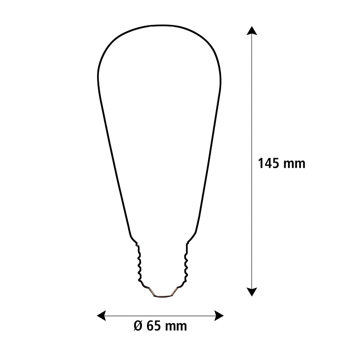 SEGULA LED Rustika Long Style – E27, 5 W, 2.200 K, dimmbar