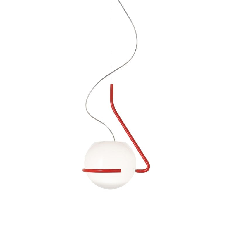 Foscarini Tonda Pendelleuchte – Piccola, Orange/Weiß