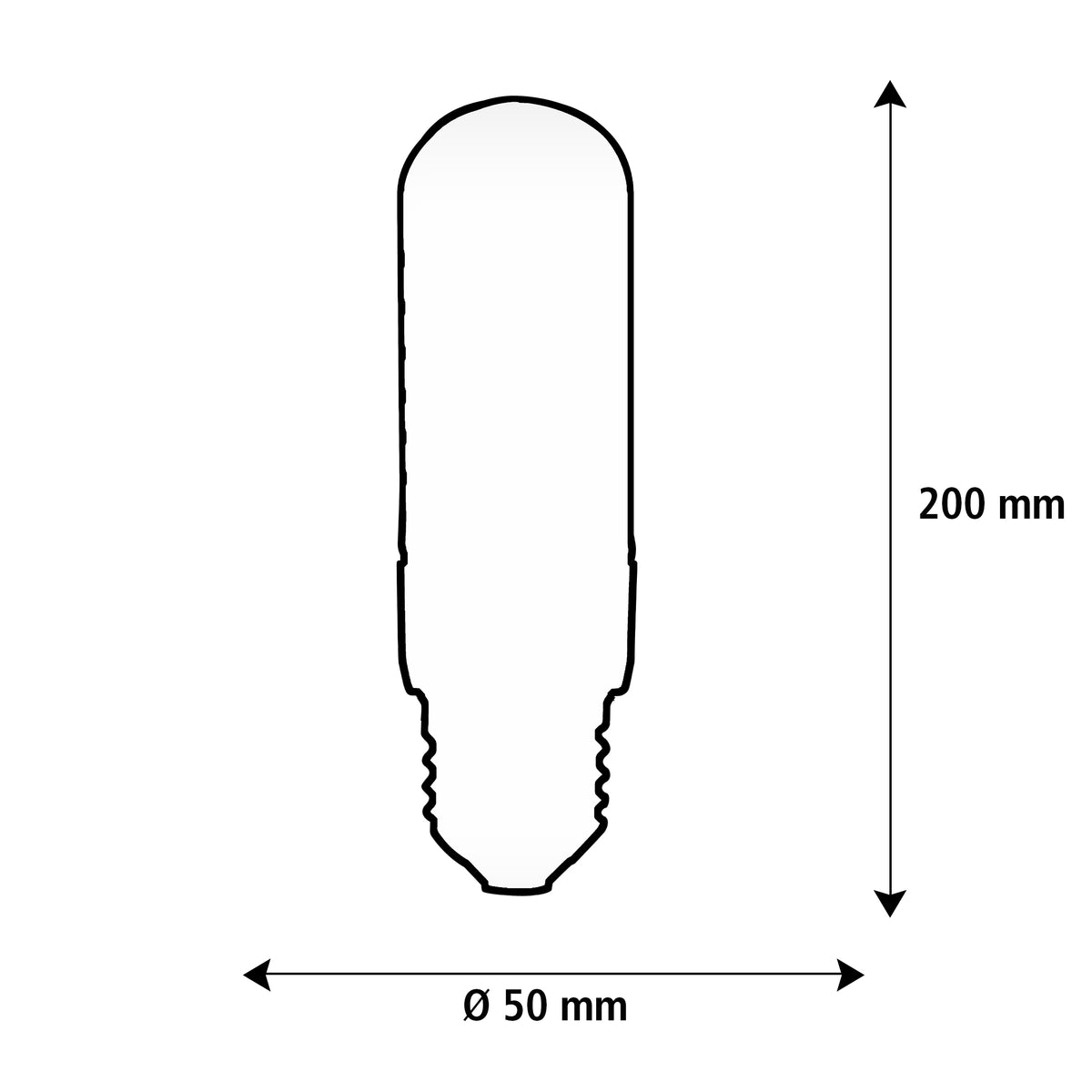 SEGULA LED Tube High Power klar – E27, 14 W, 2.700 K, dimmbar – Produktansicht 2
