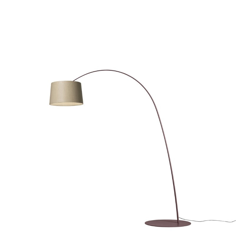 Foscarini Twiggy Wood Stehleuchte – Burgund/Eiche, Ein/Aus