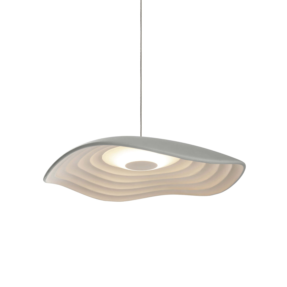 Bover Valentina S/24 Pendelleuchte – Hellgrau, Weiß, dimmbar (Triac), Einbau