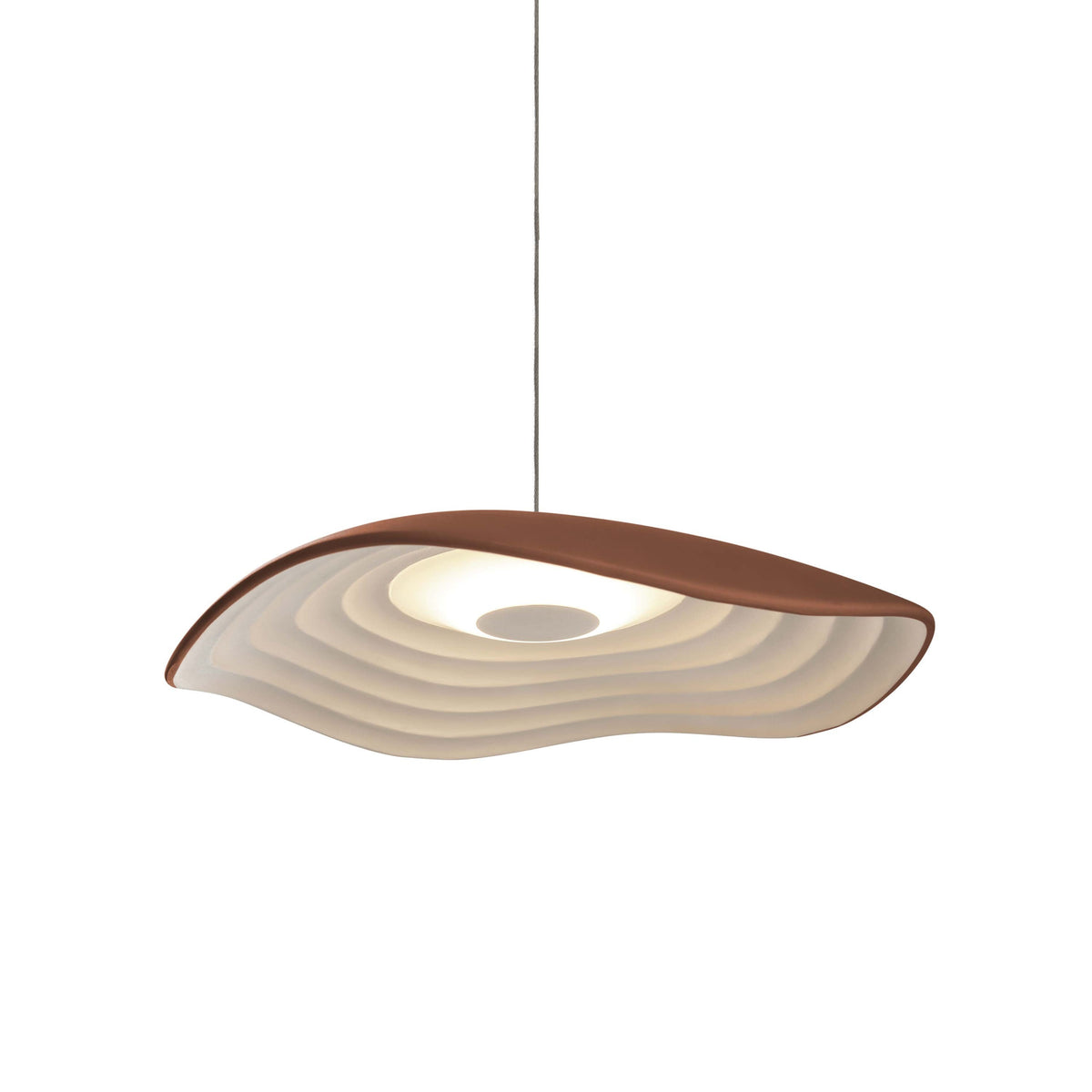 Bover Valentina S/24 Pendelleuchte – Terrakotta, Weiß, dimmbar (Triac), Einbau