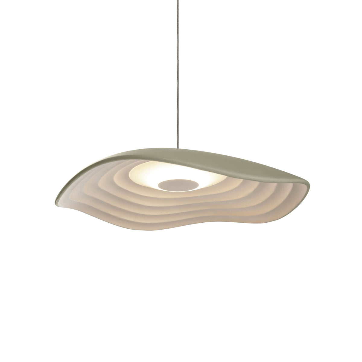 Bover Valentina S/24 Pendelleuchte – Olivgrau, Weiß, dimmbar (Triac), Einbau