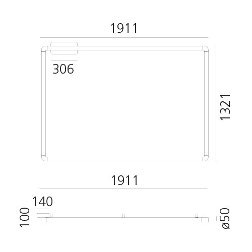 Artemide Alphabet of Light Square-Rectangular Pendelleuchte – Ansicht 2