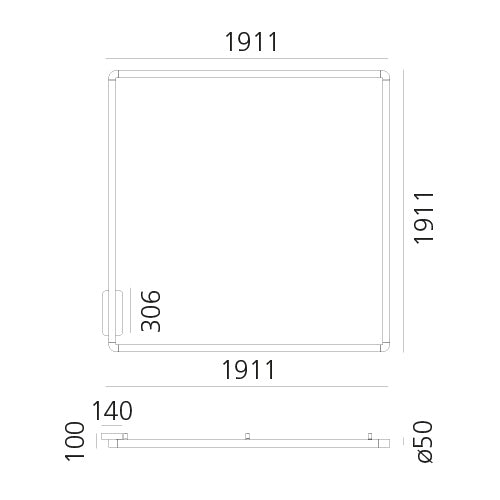 Artemide Alphabet of Light Square-Rectangular Pendelleuchte – Ansicht 8